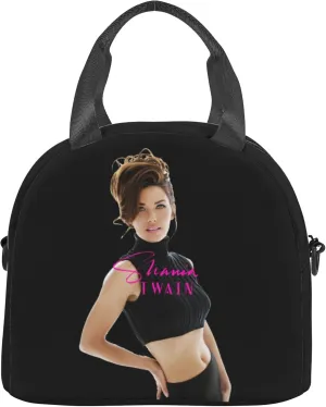 Shania Music Twain Men Women Lunch Bag Insulated Reusable Handheld Crossbody Portable Lunch Box Adult Lunch Box Suitable For Office Work Travel