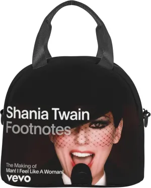 Shania Music Twain Men Women Lunch Bag Insulated Reusable Handheld Crossbody Portable Lunch Box Adult Lunch Box Suitable For Office Work Travel