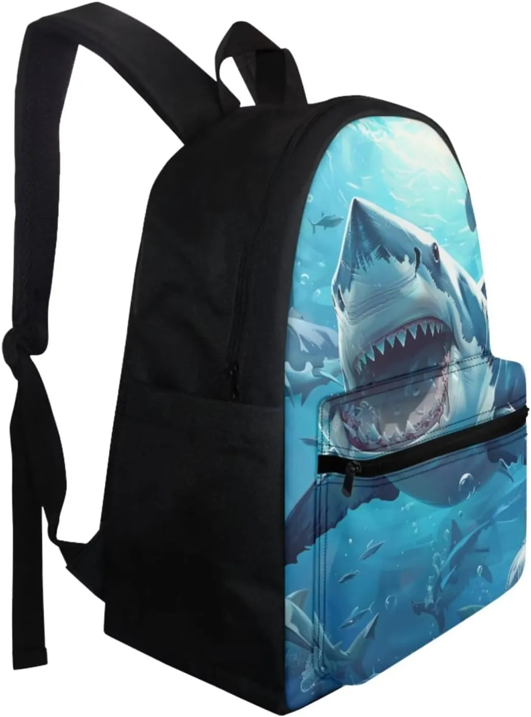 Shark Toddler Boy Backpack with Water Bottle Lightweight School Bag for Kids 7-9 Years Boys Waterproof Keep Warm Meal Bag Lunch Box for School Students