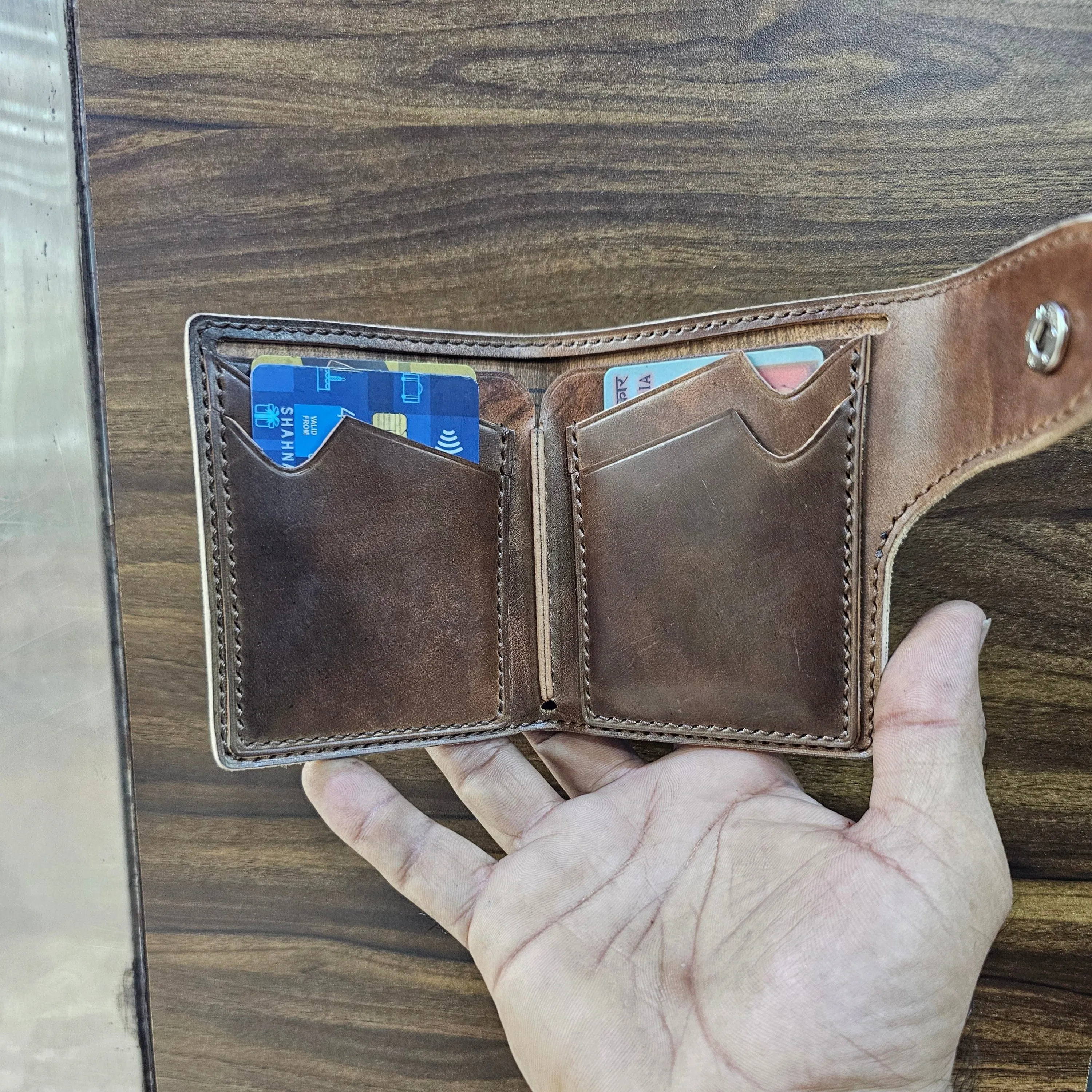 Shell Cordovan biofold wallet
