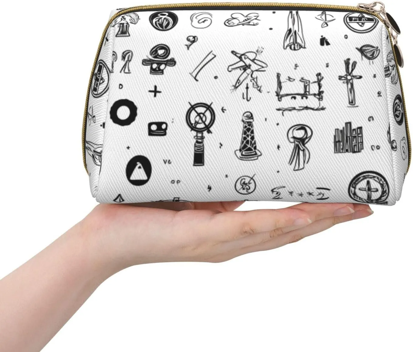 Sign Language Alphabet. Toiletry Pouch, Travel-Friendly Makeup Organizer For Makeup Brushes, Lipsticks