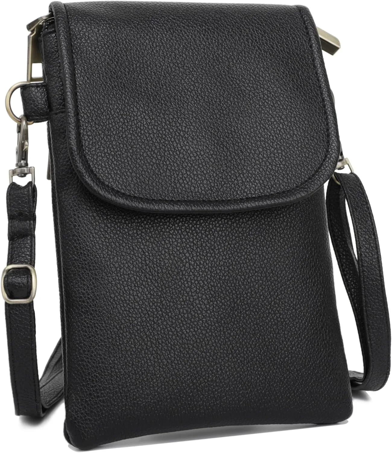 SILKAREA Vegan Lychee Leather Small Crossbody Bags for Women Cell Phone Purse Wallet Bag Adjustable Strap