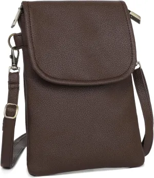 SILKAREA Vegan Lychee Leather Small Crossbody Bags for Women Cell Phone Purse Wallet Bag Adjustable Strap