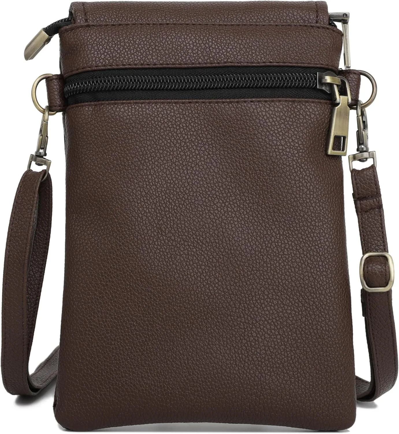 SILKAREA Vegan Lychee Leather Small Crossbody Bags for Women Cell Phone Purse Wallet Bag Adjustable Strap