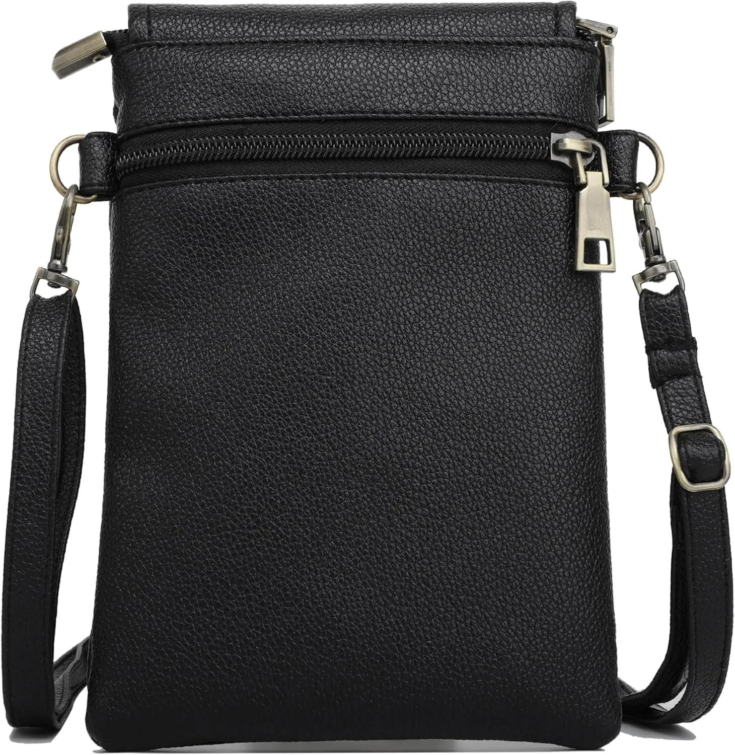 SILKAREA Vegan Lychee Leather Small Crossbody Bags for Women Cell Phone Purse Wallet Bag Adjustable Strap