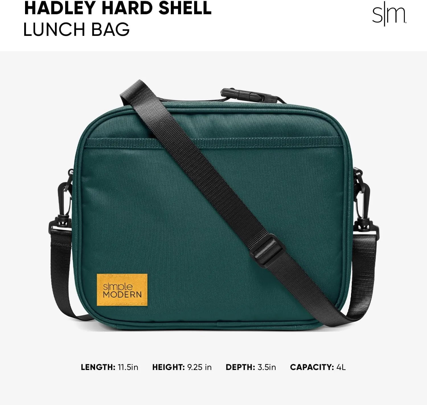 Simple Modern Hadley with Shoulder Strap | Lunch Box for Kids, Teens, and Adults | Insulated Bag for Girls, Boys, Women, Men | Meal Containers with Exterior and Interior Pockets | Ponderosa