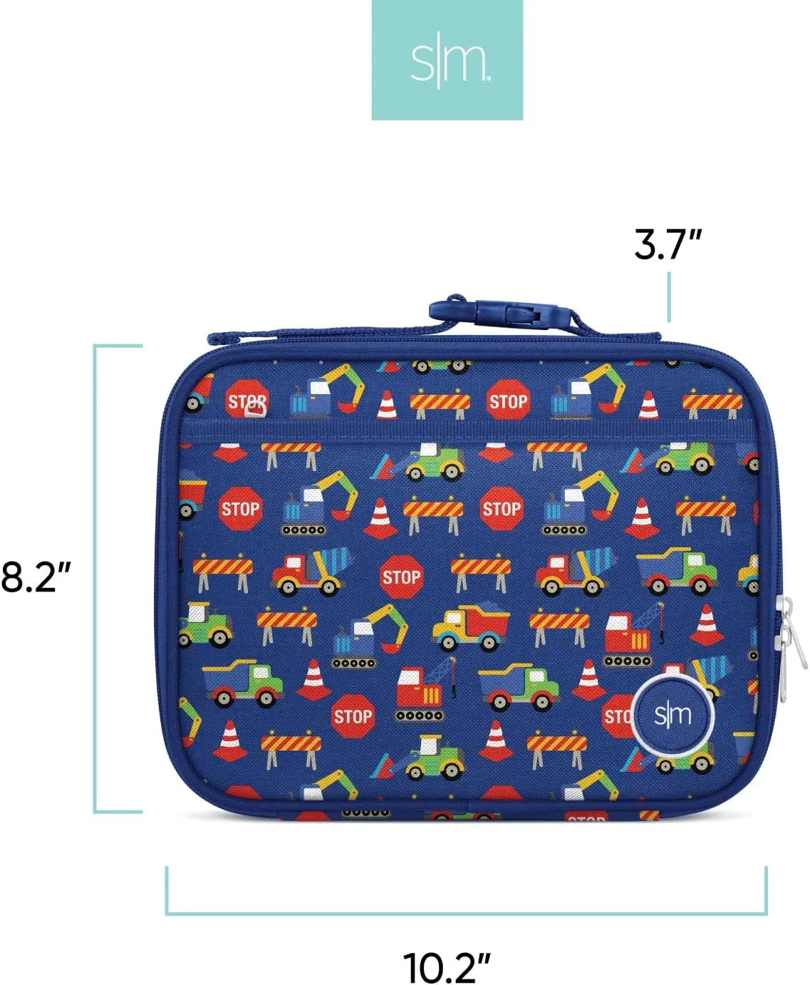 Simple Modern Kids Lunch Box for School | Reusable Insulated Lunch Bag for Toddler, Girl, and Boy | Meal Containers with Exterior & Interior Pockets | Hadley Collection | Under Construction
