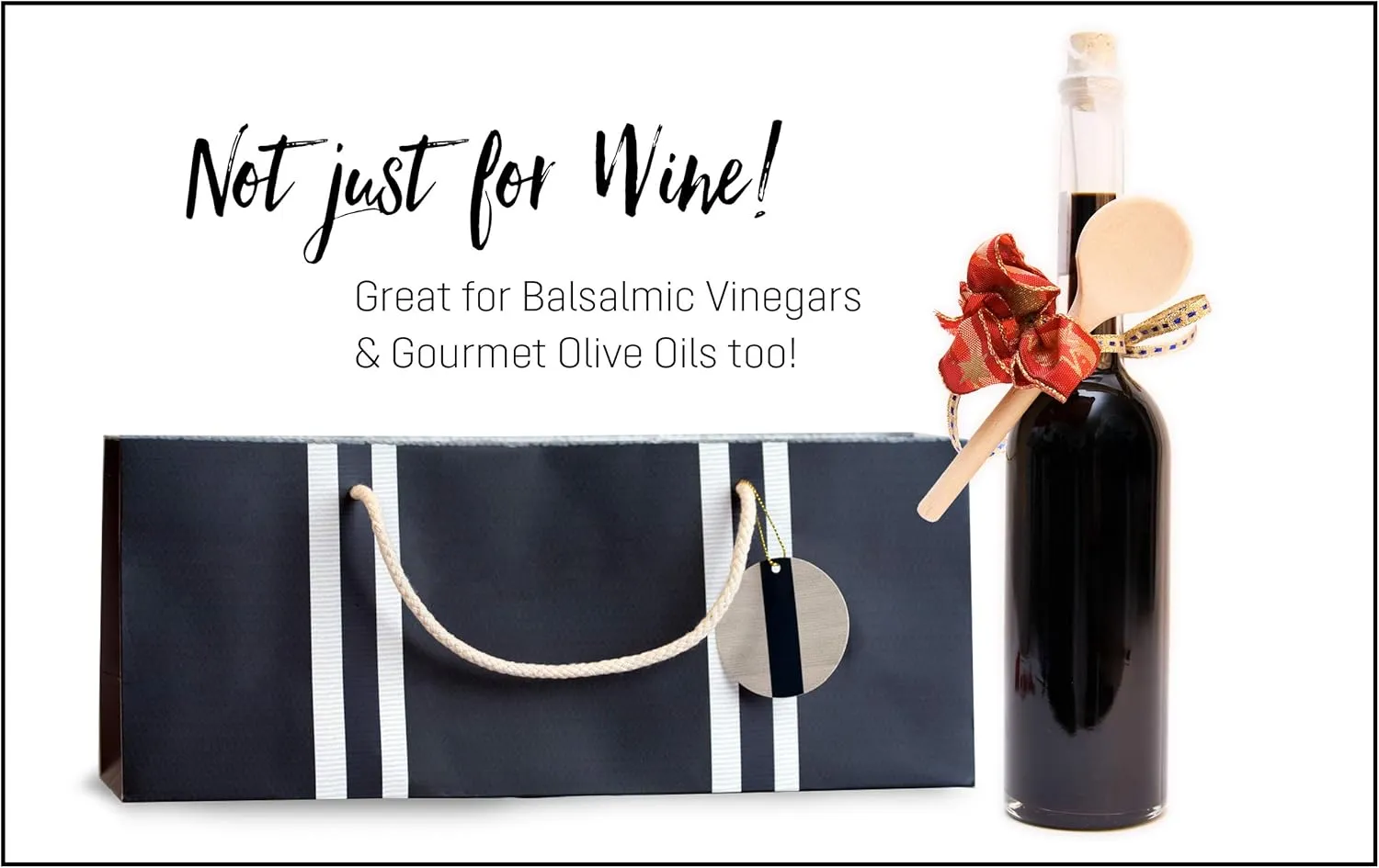 Simply Charmed Wine Bags Navy Nautical Themed Purse Style Paper Bag with Rope Handles Set of 6