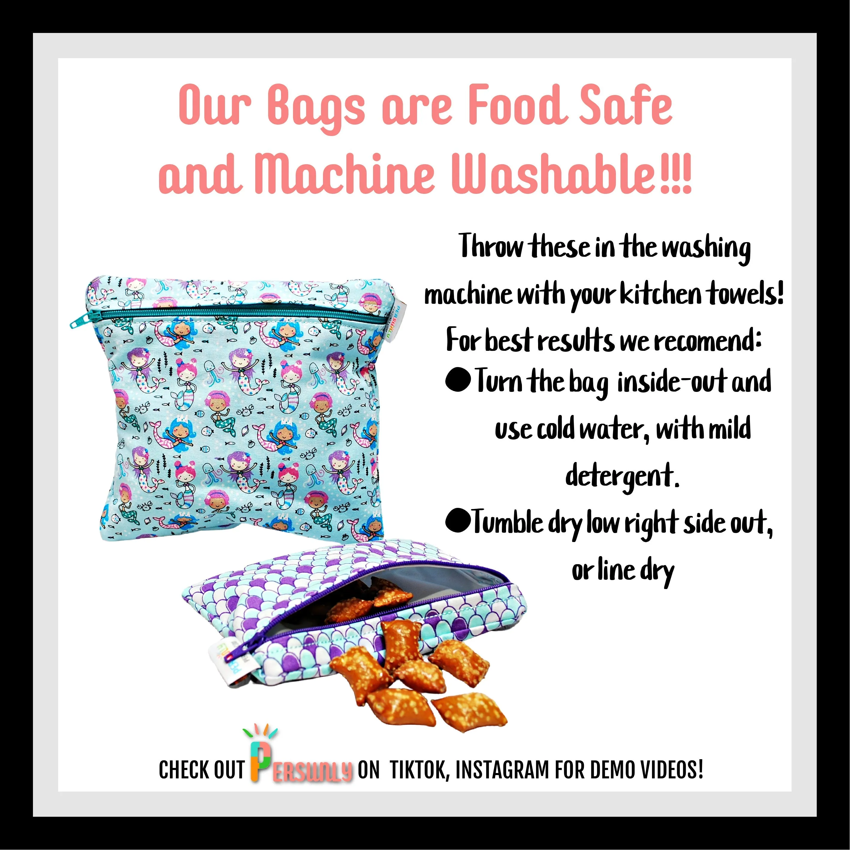Skull and Cross Bones Personalized Reusable Food Bag