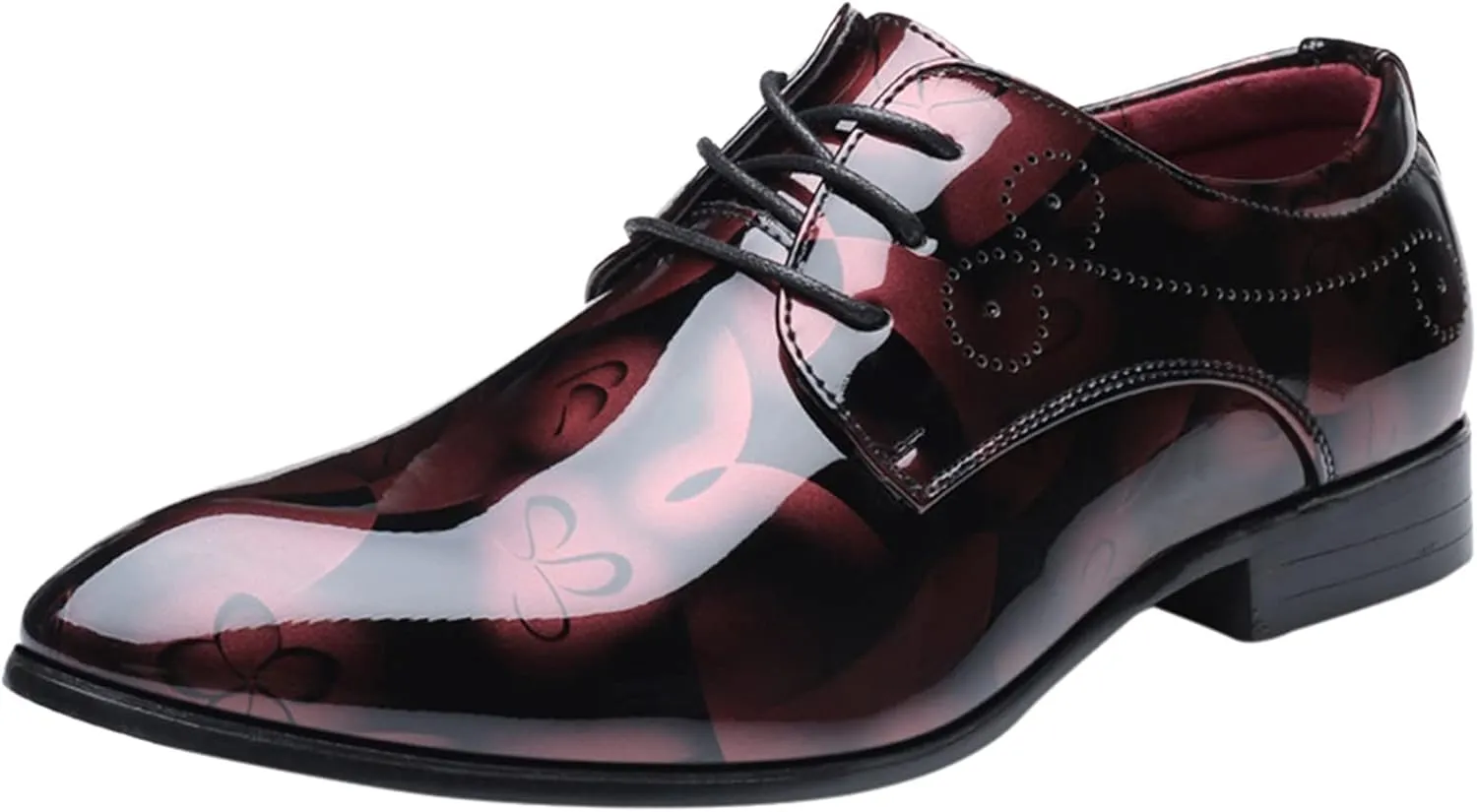Slip on Leather Shoes for Men Classical Style Shoes for Men Slip On PU Leather Leather High Top Shoes for Men (Wine, 11)