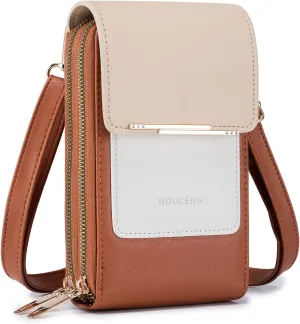 Small Crossbody Bag Cell Phone Purse for Women, Leather Shoulder Bag Wallet Purse with Credit Card Slots