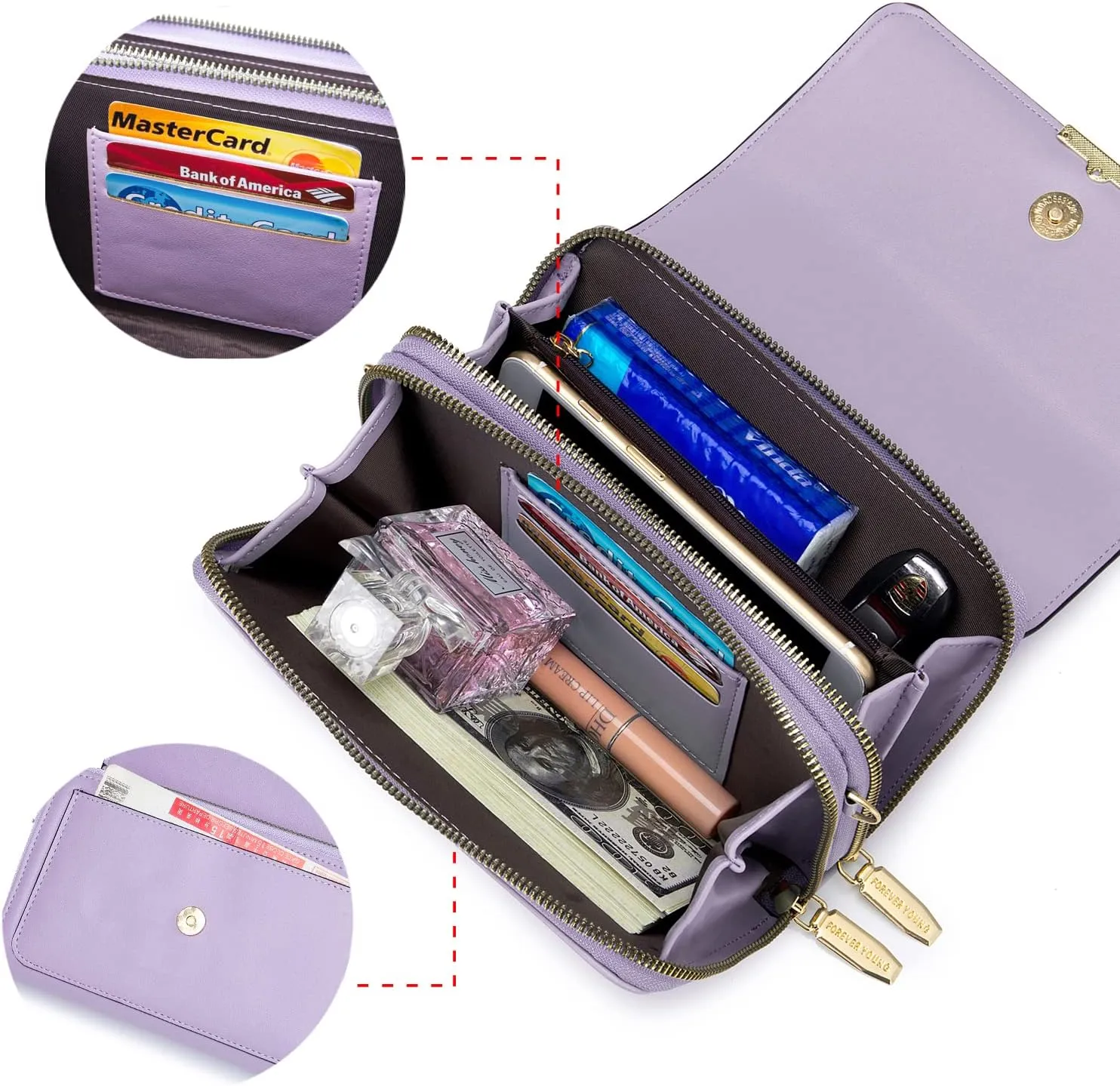 Small Crossbody Bag for Women,Cell Phone Purse Women's Shoulder Handbags Wallet Purse with Credit Card Slots