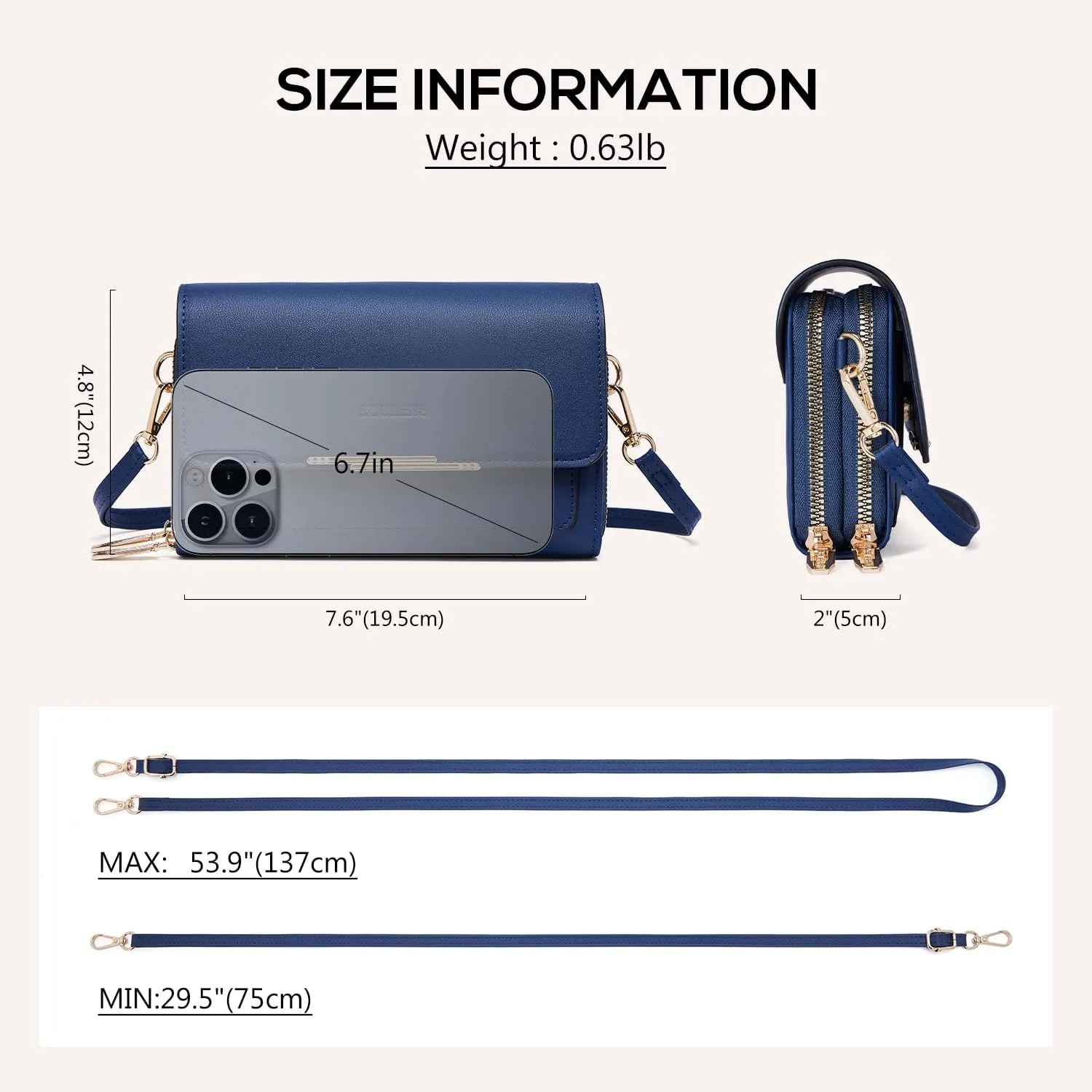 Small Crossbody Bag for Women,Cell Phone Purse Women's Shoulder Handbags Wallet Purse with Credit Card Slots