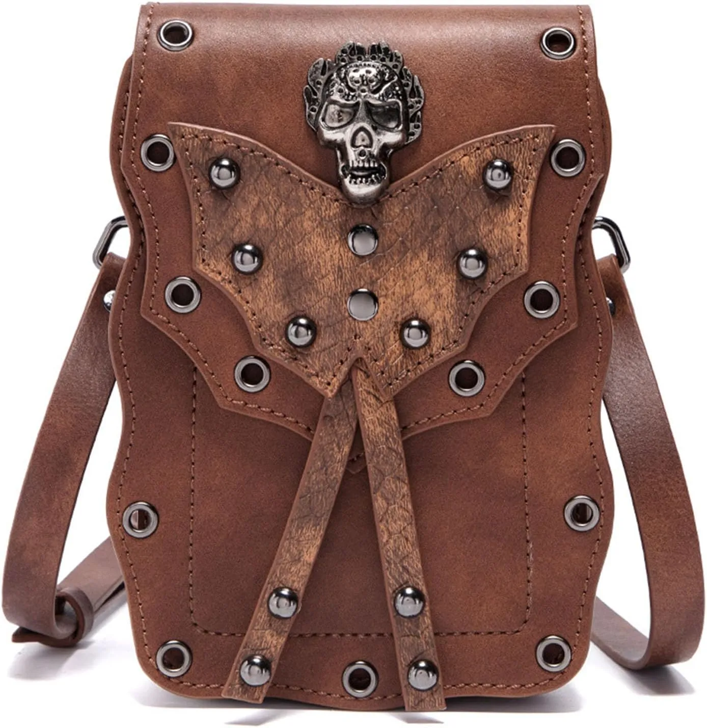 Small Crossbody Bag Phone Shoulder Purse Cute Owl Handbag Retro Renaissance Festival Accessory Gothic Waist Bag Belt Pouch