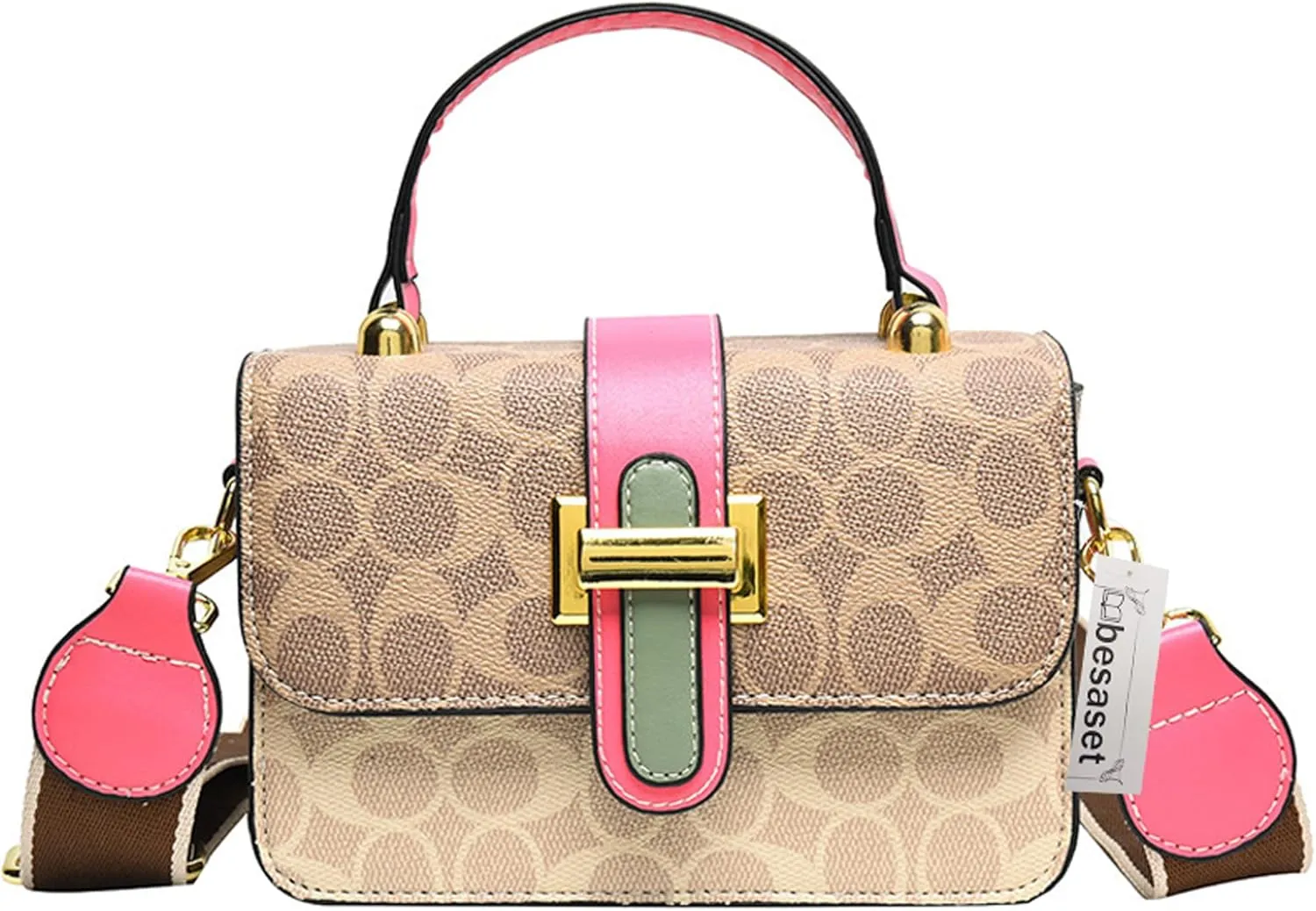 Small Crossbody Bags for Women - Artificial Leather Purse Handbag - Fashion Design - Golden Buckle
