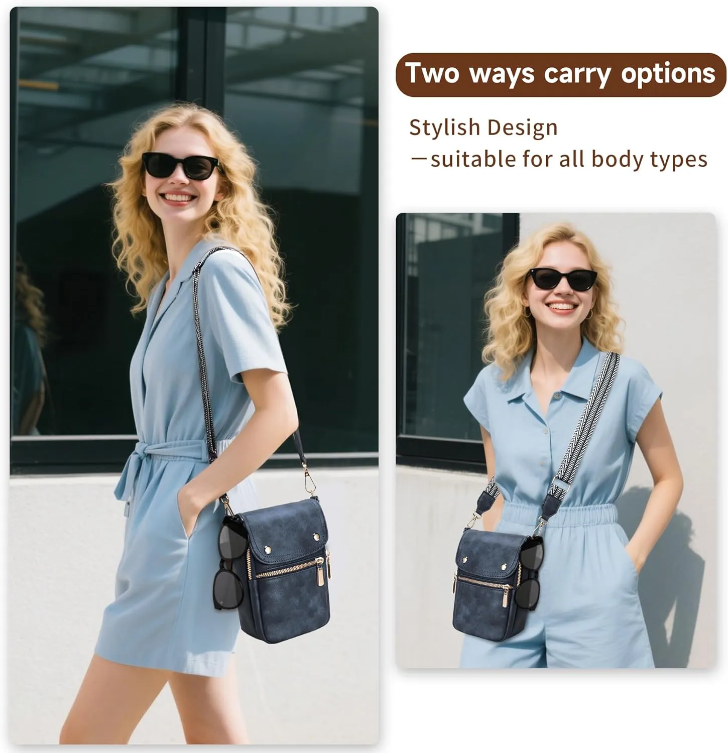Small Crossbody Bags for Women, Cell Phone Wallet Purses with Card Slots and Adjustable Strap for Travel Casual