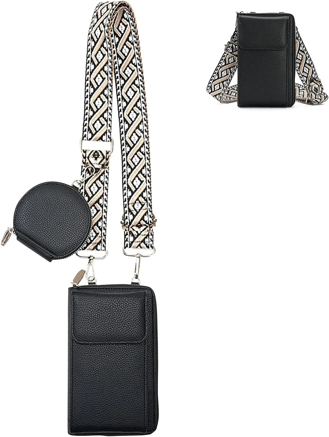 Small Crossbody Bags for Women Trendy Vegan Leather Cell Phone Purse Wallet Bag Handbag with Coin Purse &Card Slots