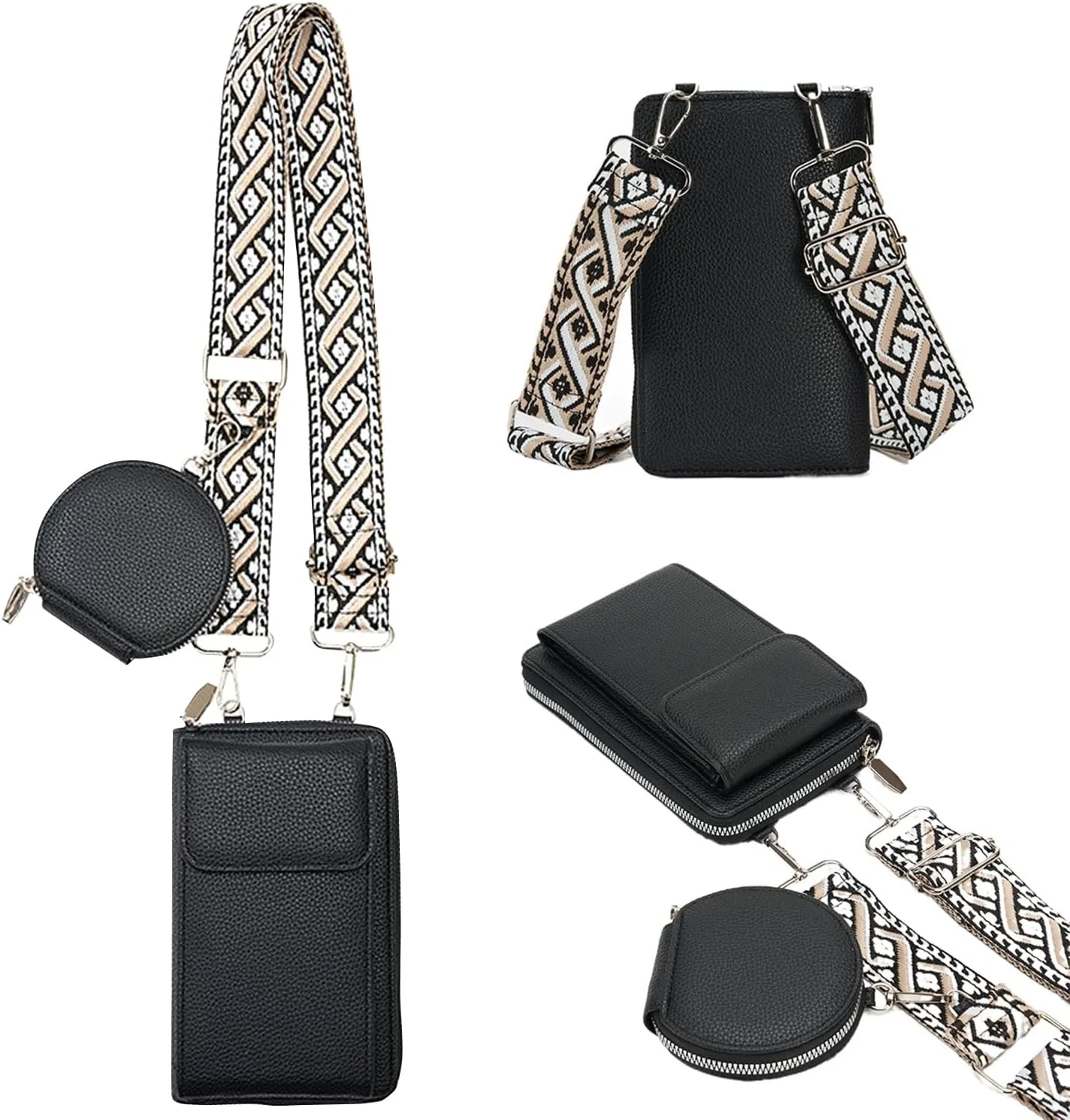 Small Crossbody Bags for Women Trendy Vegan Leather Cell Phone Purse Wallet Bag Handbag with Coin Purse &Card Slots