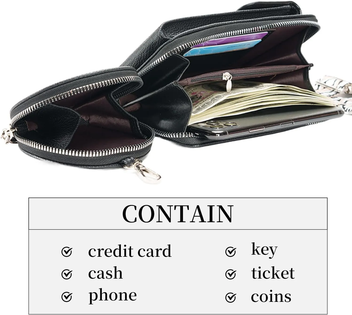 Small Crossbody Bags for Women Trendy Vegan Leather Cell Phone Purse Wallet Bag Handbag with Coin Purse &Card Slots