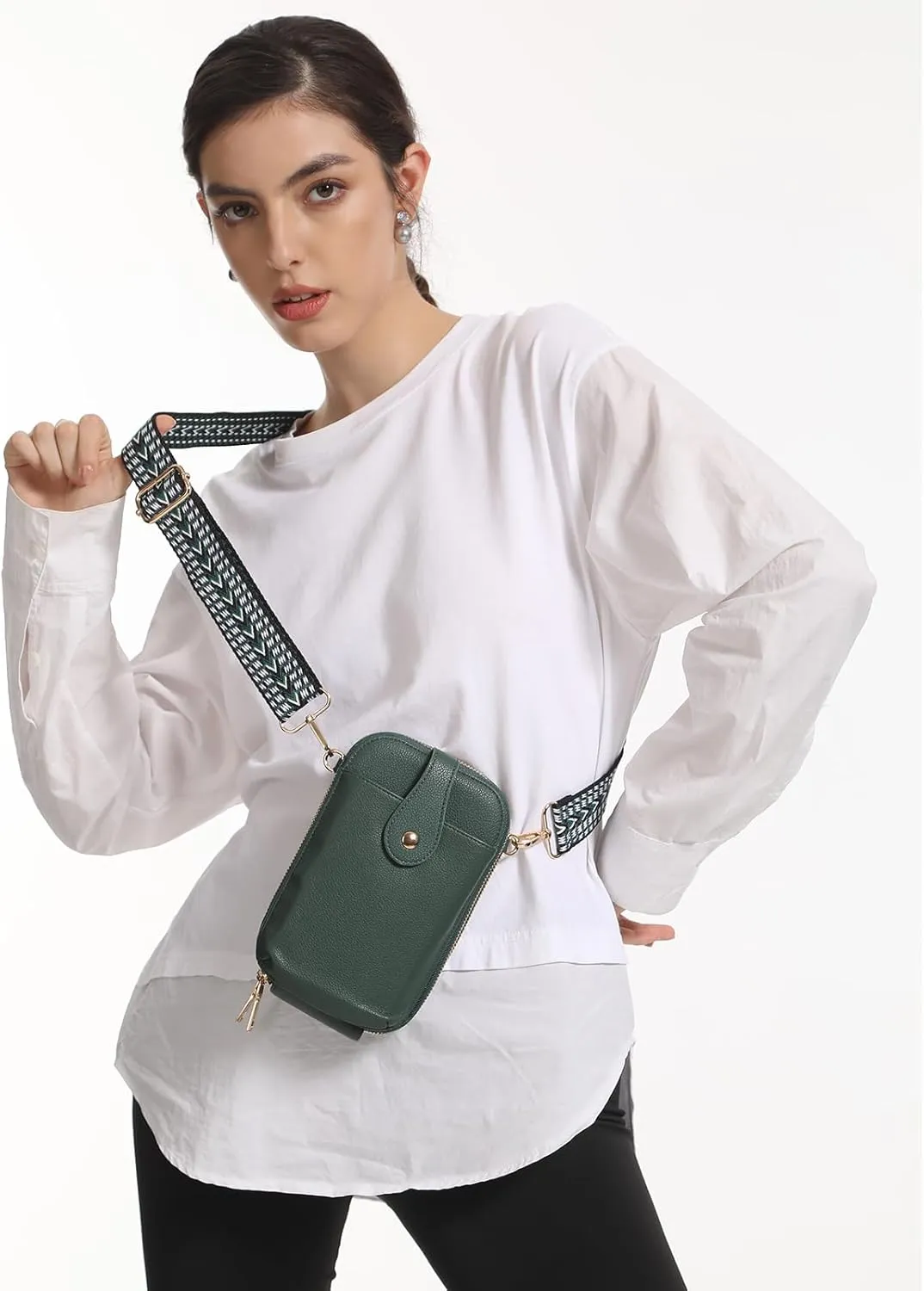 Small Crossbody Cell Phone Bag for Women, Mini Crossbody Wallet Phone Shoulder Handbag Purse with Credit Card Slots