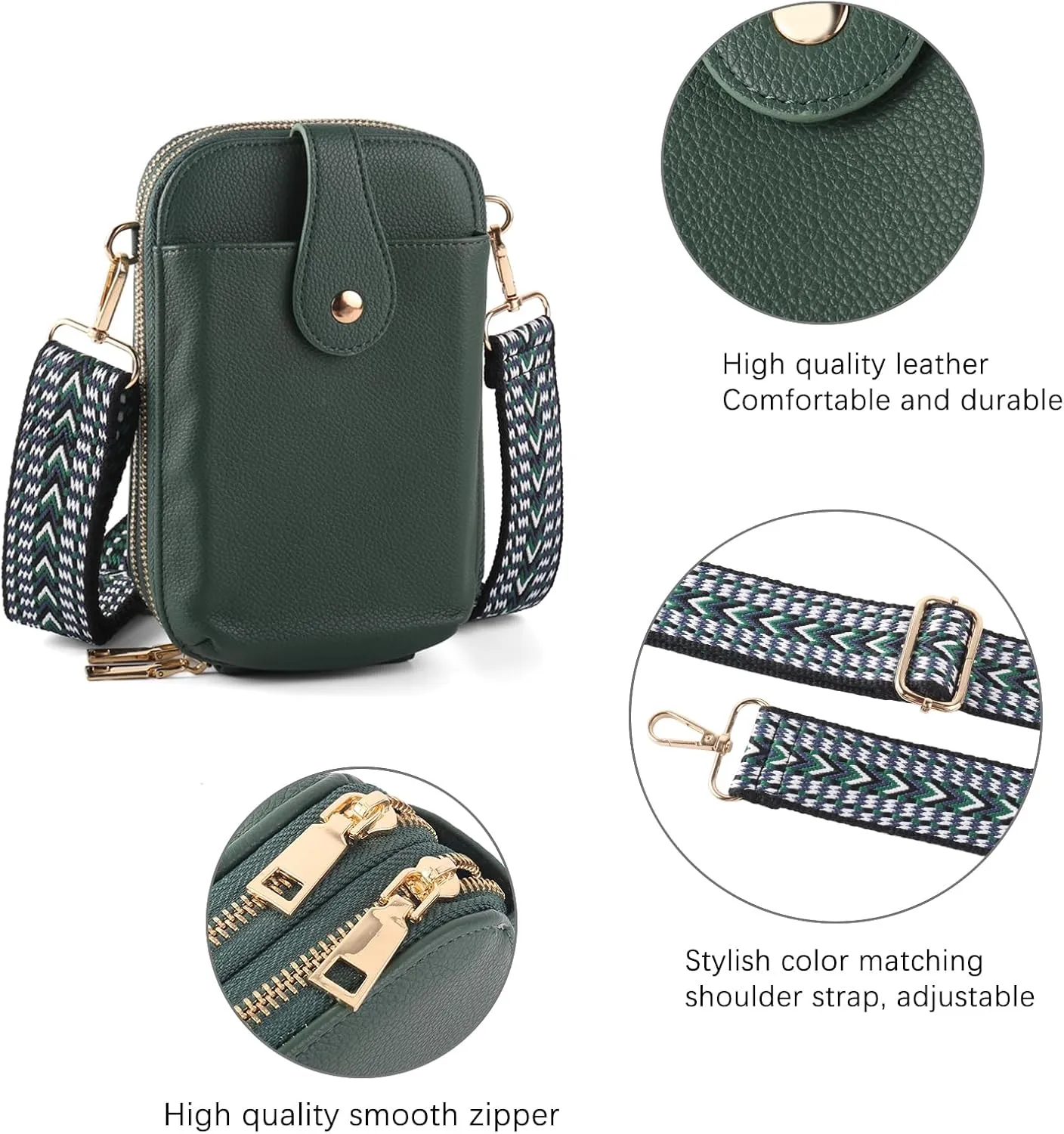 Small Crossbody Cell Phone Bag for Women, Mini Crossbody Wallet Phone Shoulder Handbag Purse with Credit Card Slots