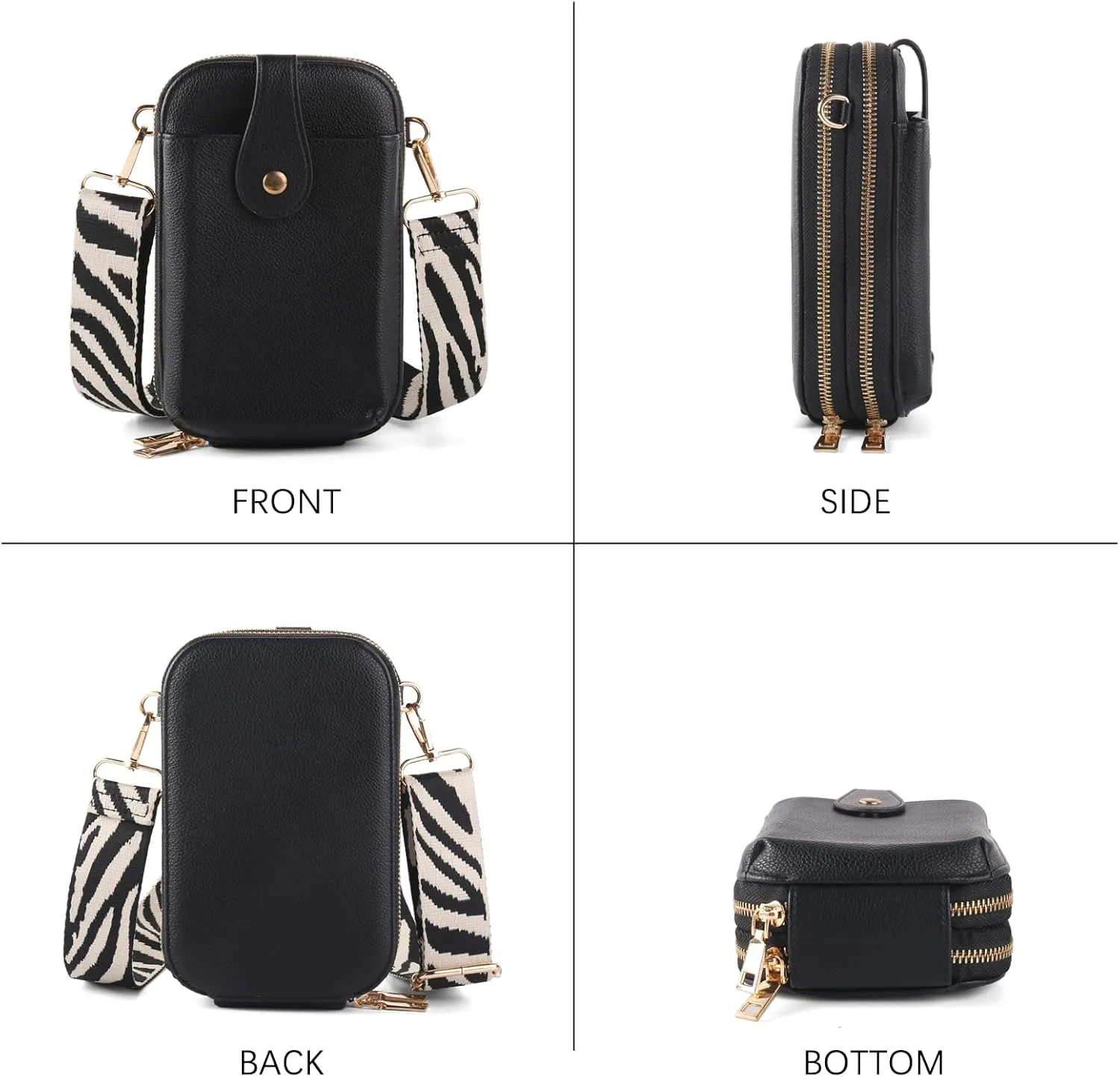 Small Crossbody Cell Phone Bag for Women, Mini Crossbody Wallet Phone Shoulder Handbag Purse with Credit Card Slots