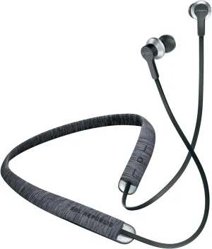 Sol Republic Shadow Fusion Bluetooth Earbuds, Black 10-Hour Playtime Comfortable Knit Tech Fiber Collar Magnetic Connection Earbuds Flexible Compact Storage Convenient Carrying Case