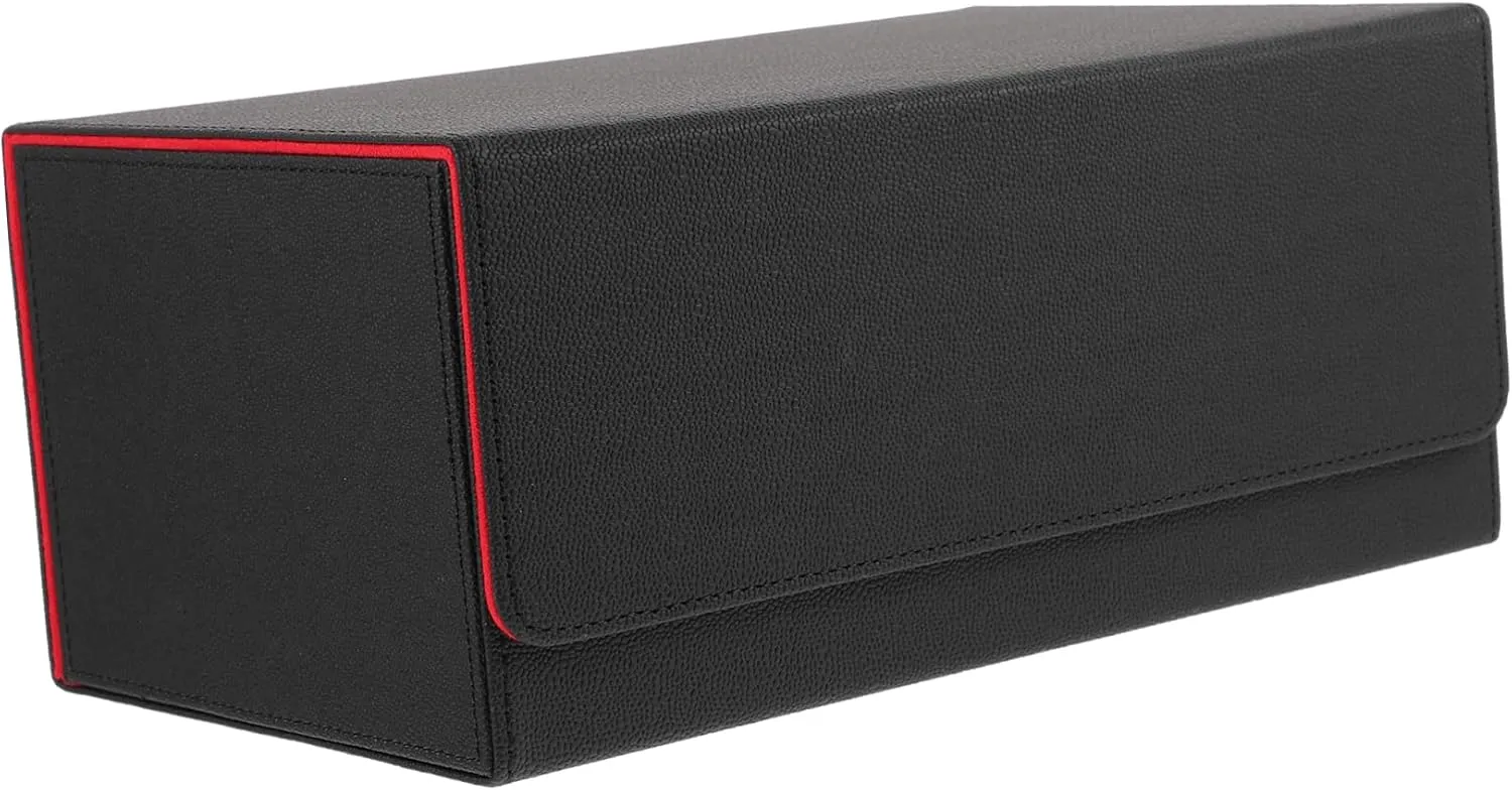 Sosoport Game Card Storage Box with Magnetic Closure PU Leather Organizer for Trading Cards Compact Sports Card Holder and Lightweight Design for Easy Transport and Space Saving