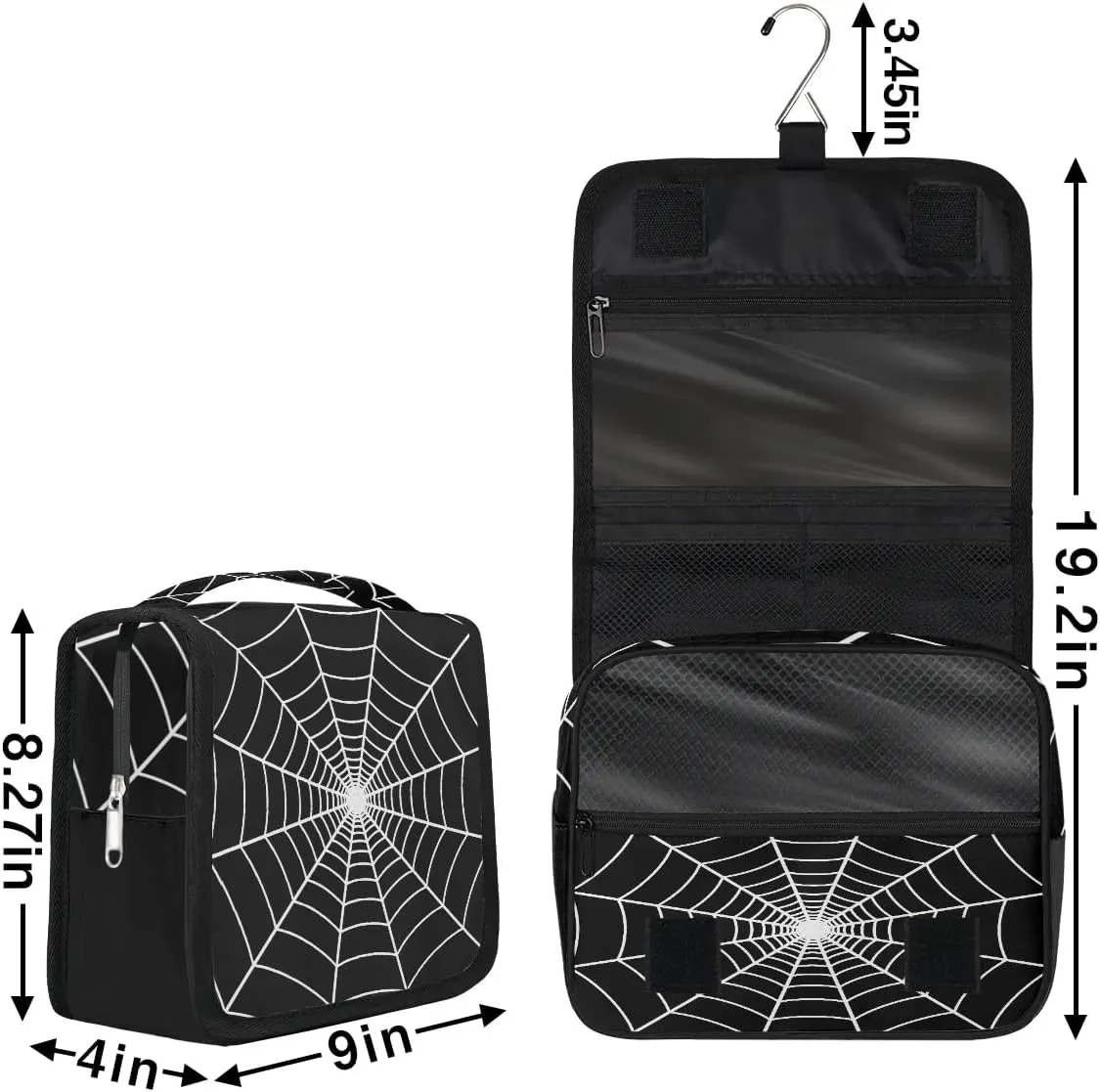 Spider Web Boys Toiletry Bag, Kids Hanging Toiletry Bag, Waterproof Boys Shaving Bag Hanging Makeup Bag Travel Cosmetic Bag for Kids Adult Travel Essential