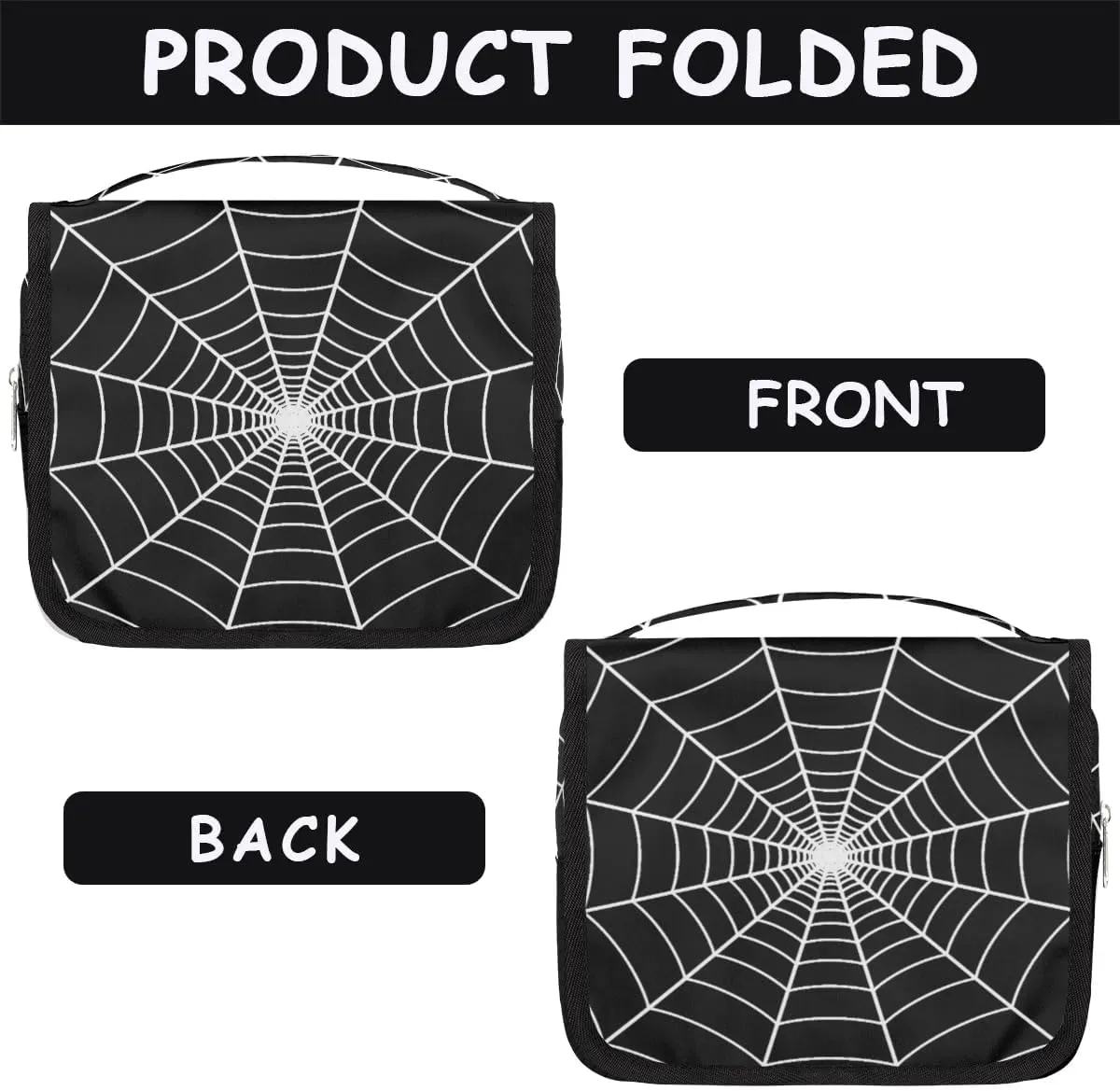 Spider Web Boys Toiletry Bag, Kids Hanging Toiletry Bag, Waterproof Boys Shaving Bag Hanging Makeup Bag Travel Cosmetic Bag for Kids Adult Travel Essential