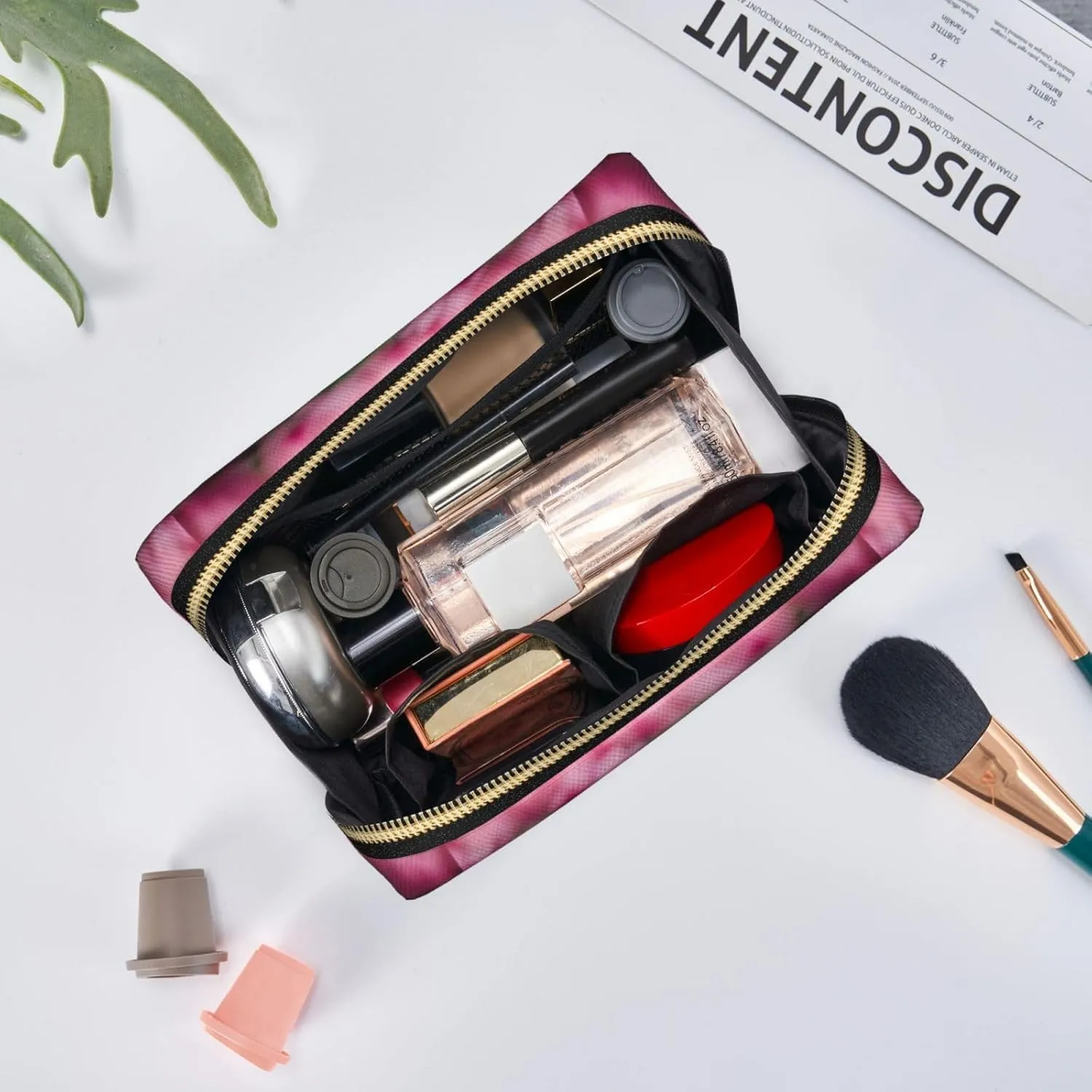 Spirit Of The Lotus Toiletry Pouch, Travel-Friendly Makeup Organizer For Makeup Brushes, Lipsticks
