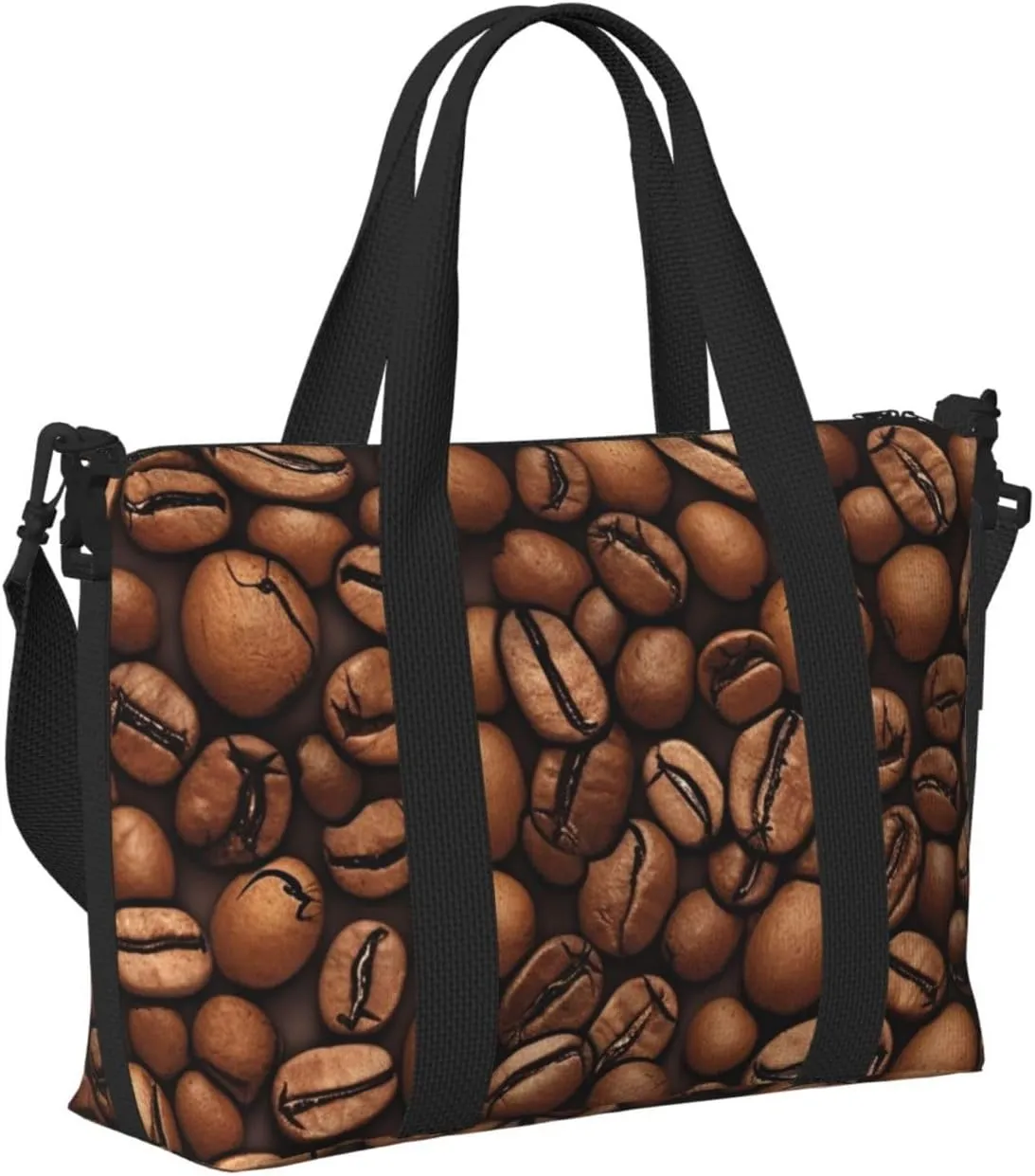 Sports Gym Bag for Women Men Travel Duffel Bag Tote Weekender Bag Carry on Overnight Bag for Travel Swimming Fitness Workout Sports Funny Roasted Coffee Beans Duffle Bag