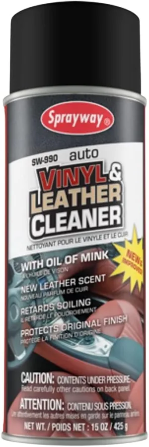 Sprayway Vinyl & Leather Cleaner, 15 oz. can, 1 Count