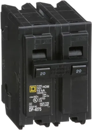 Square D - HOM220CP Homeline 20 Amp Two-Pole Circuit Breaker