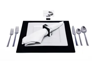Square Placemat Set of 4 in Black