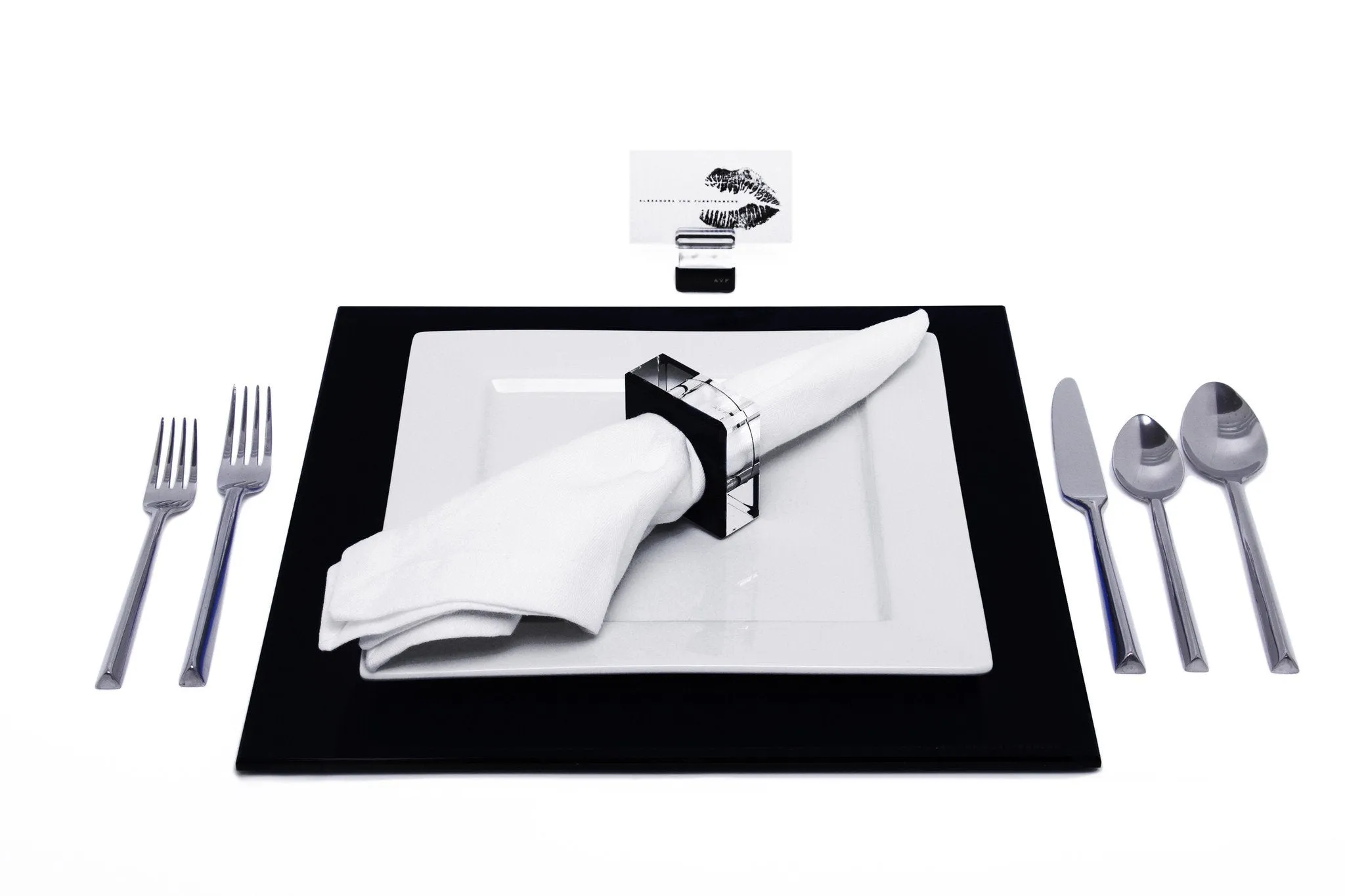 Square Placemat Set of 4 in Black