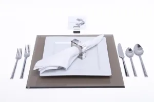 Square Placemat Set of 4 in Bronze