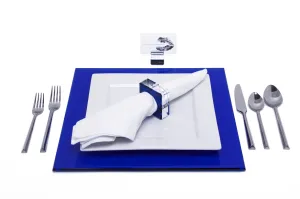 Square Placemat Set of 4 in Sapphire