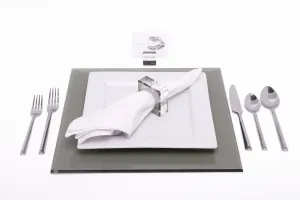 Square Placemat Set of 4 in Slate Grey