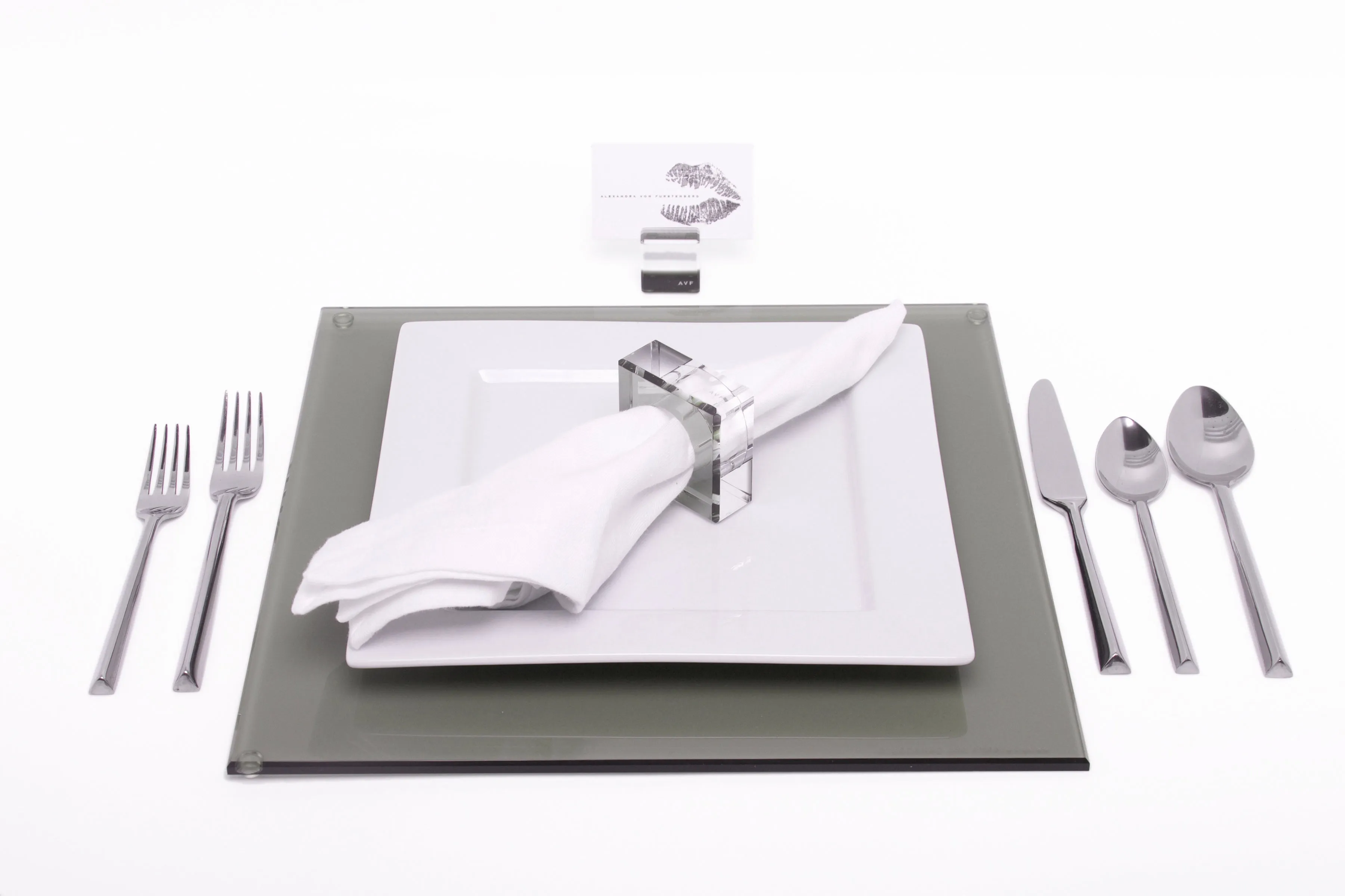 Square Placemat Set of 4 in Slate Grey