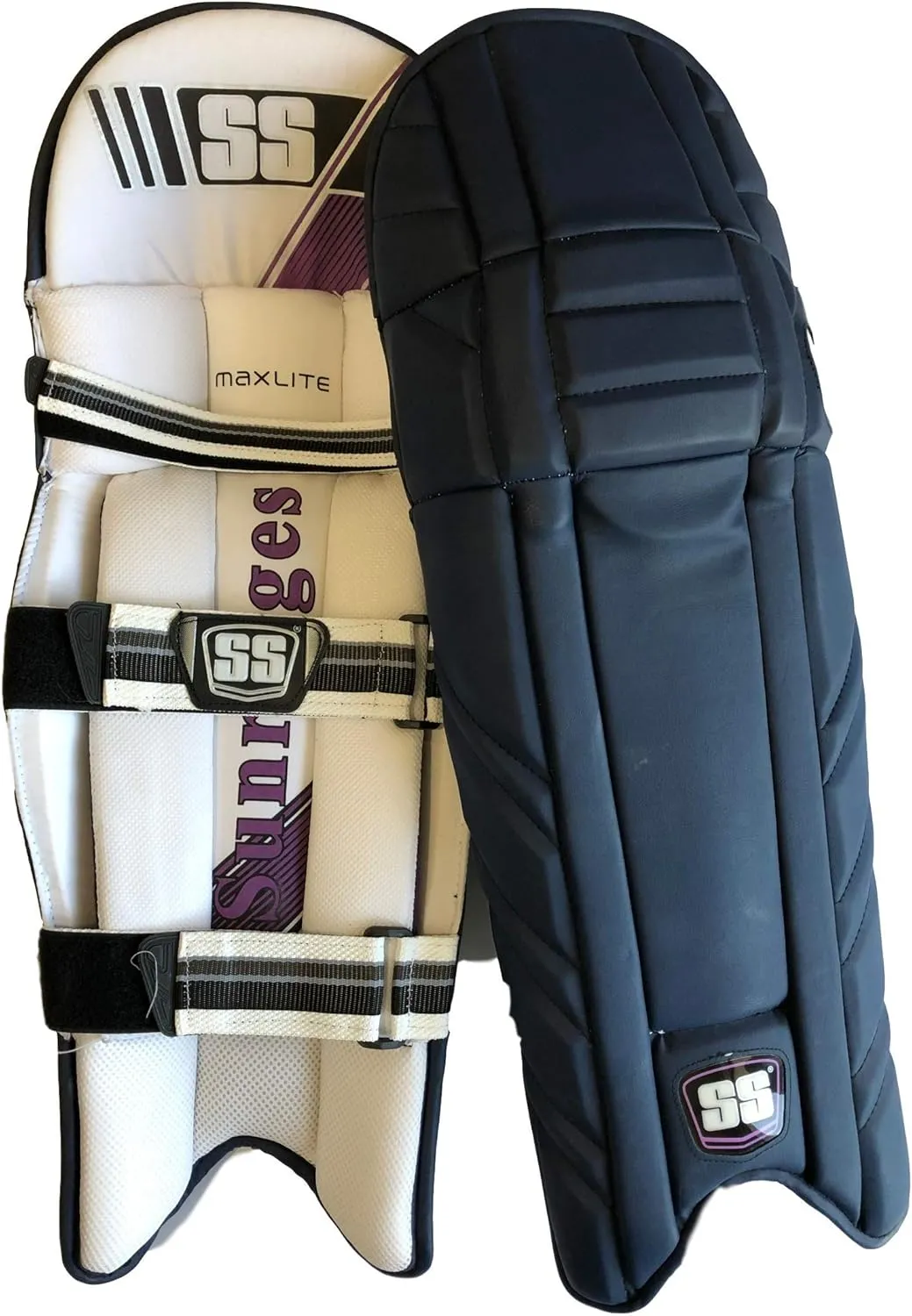 SS Cricket Superlite Premium Batting Leg Guards - Men's Size (Navy Blue , Royal Blue)