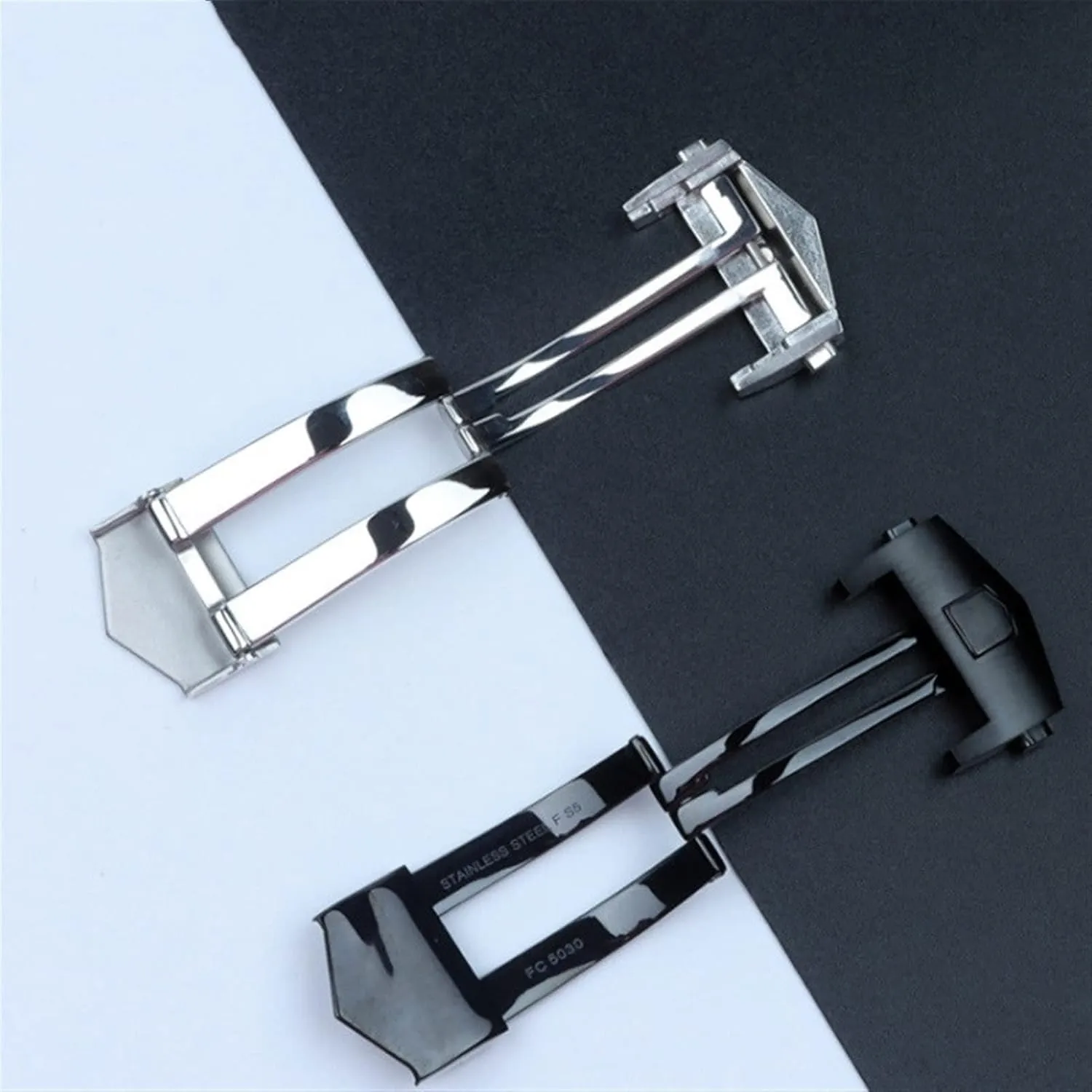 Stainless Steel WatchBand Buckle For Tag Watch Strap Fold Clasp Use On Leather Or Rubber Watch Band 18mm 20mm Watches Bottom Table buckle