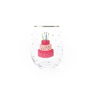 Stemless Wine Glass Beaded Cake
