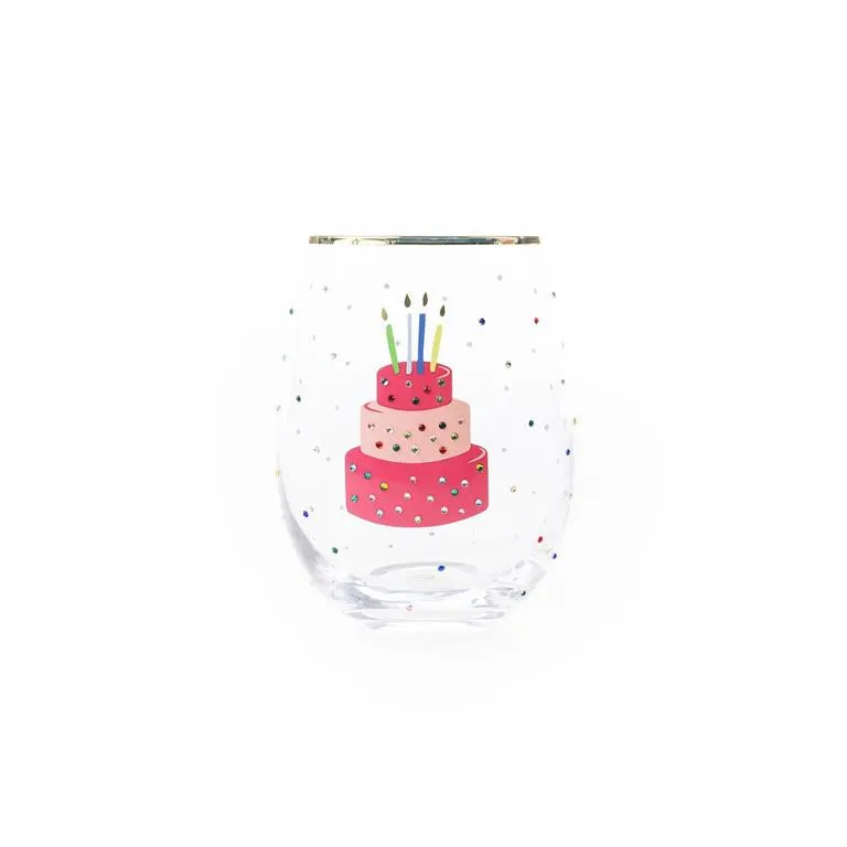 Stemless Wine Glass Beaded Cake