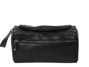 Stitch & Hide Leather Jett Toiletry Bag Black