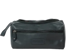 Stitch & Hide Leather Jett Toiletry Bag Deep Sea Blue
