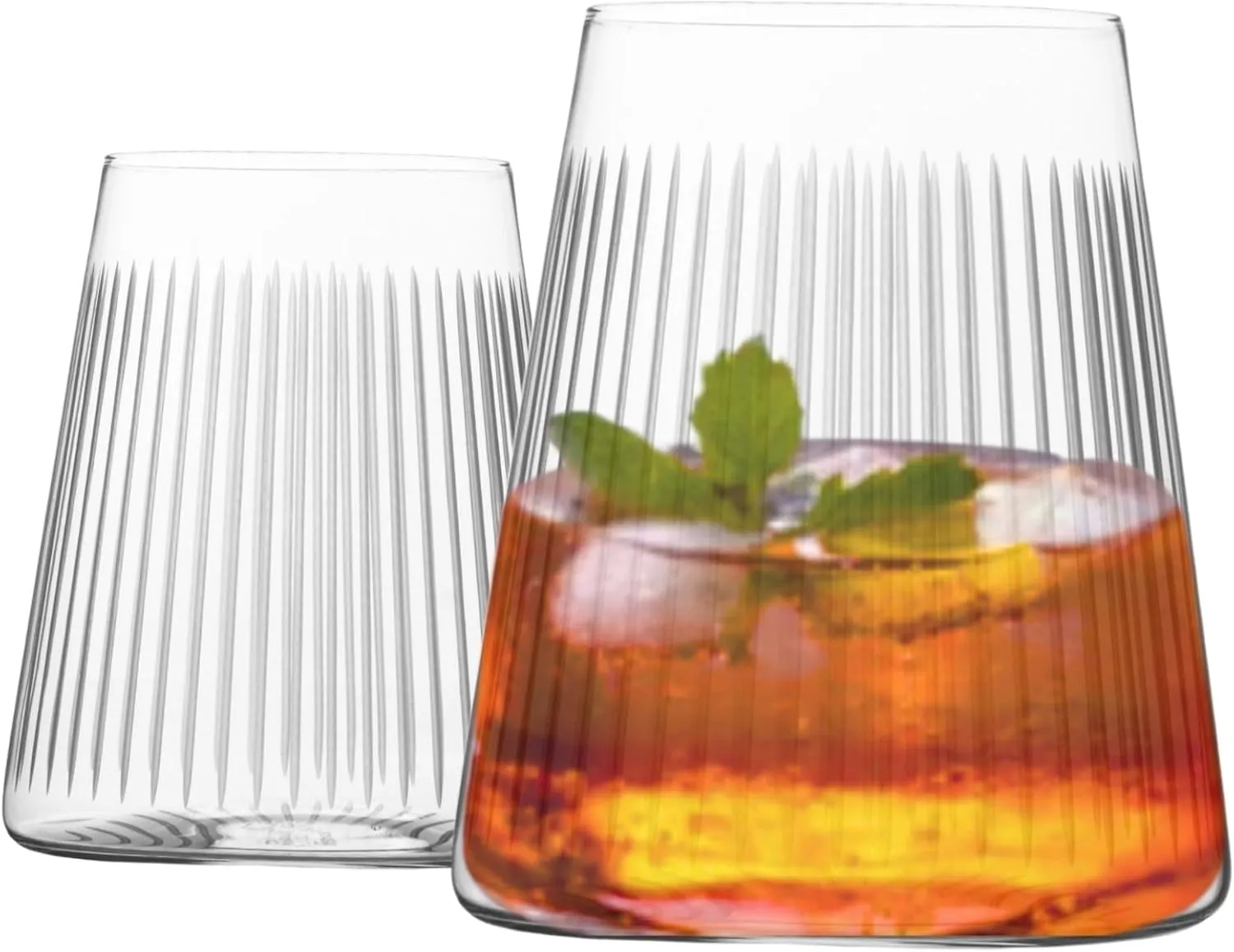 Stölzle Lausitz Soho Power Stemless Red Wine Glasses - 17.2 Oz, Set of 6 Crystal Glasses for Tasting - Lead-Free & Dishwasher Safe - Modern Wine Glass Design, Elegant Barware & Glassware for Home