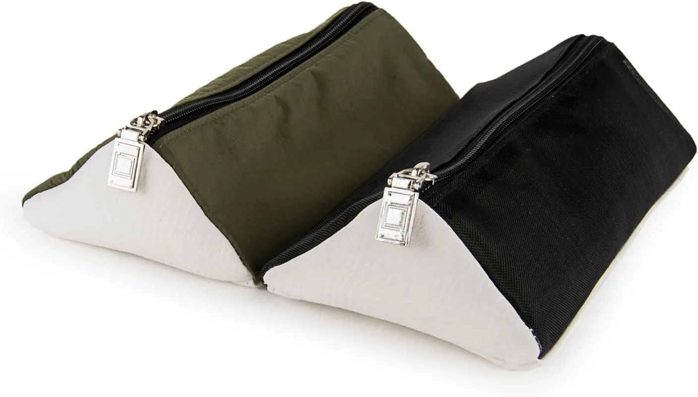 Stowaway Compact Roll Up Pouch, Emerald Green/Cream Beige, One Size