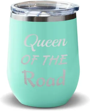 Style In Print Wine Tumbler with Lid 12 Ounces Queen of The Road Cars & Transportation Off-Road Vehicles Engraved Stainless Steel Wine Cup Chill, EWCUP_KBCH097_CH