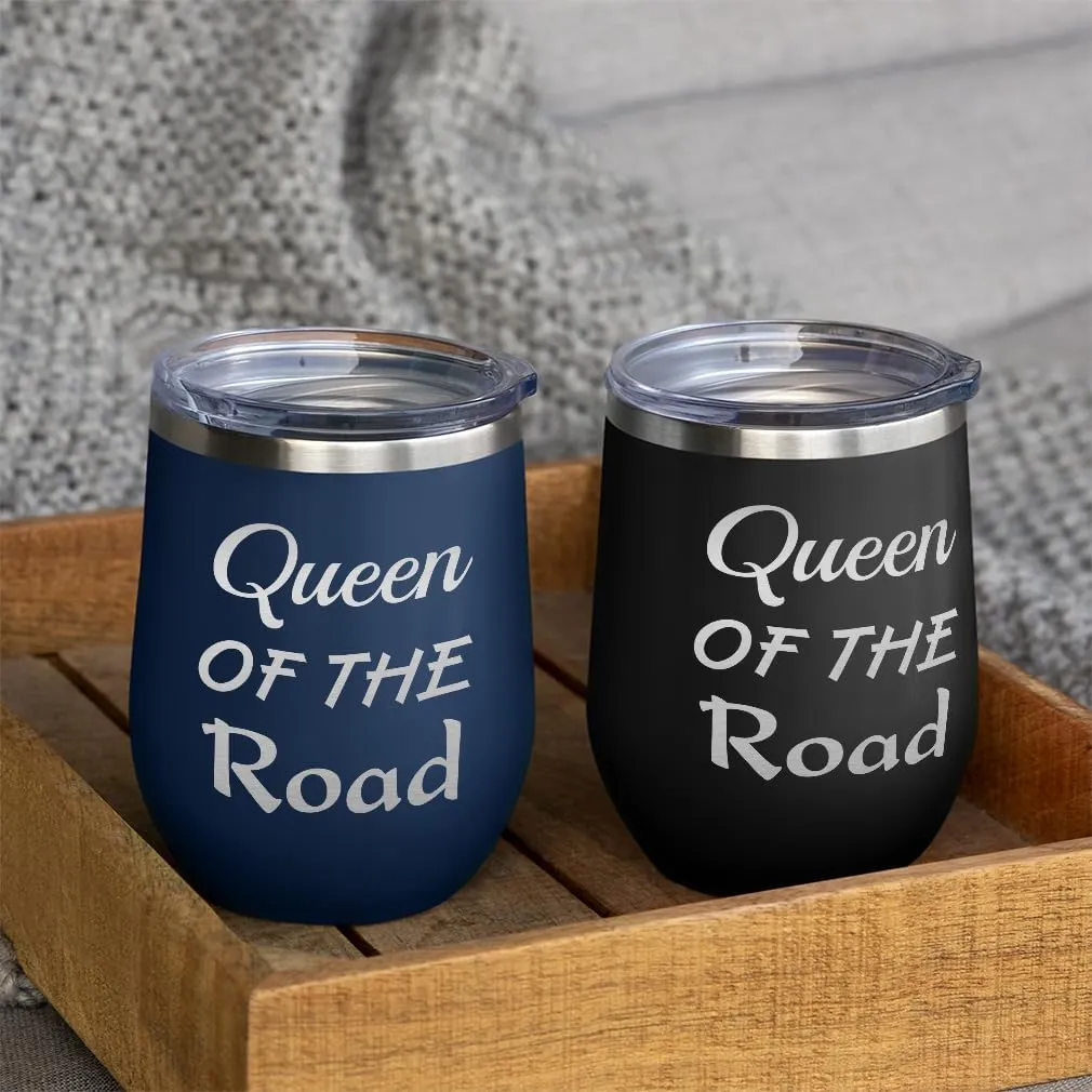 Style In Print Wine Tumbler with Lid 12 Ounces Queen of The Road Cars & Transportation Off-Road Vehicles Engraved Stainless Steel Wine Cup Chill, EWCUP_KBCH097_CH